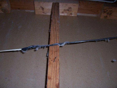photo of bad electrical wiring
