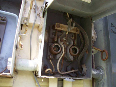 Photo of old breaker box--needs removed